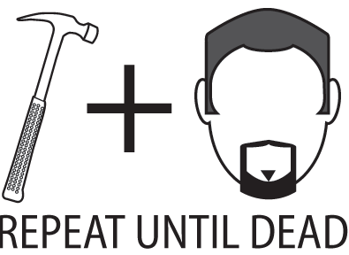 hammer + head, repeat until dead